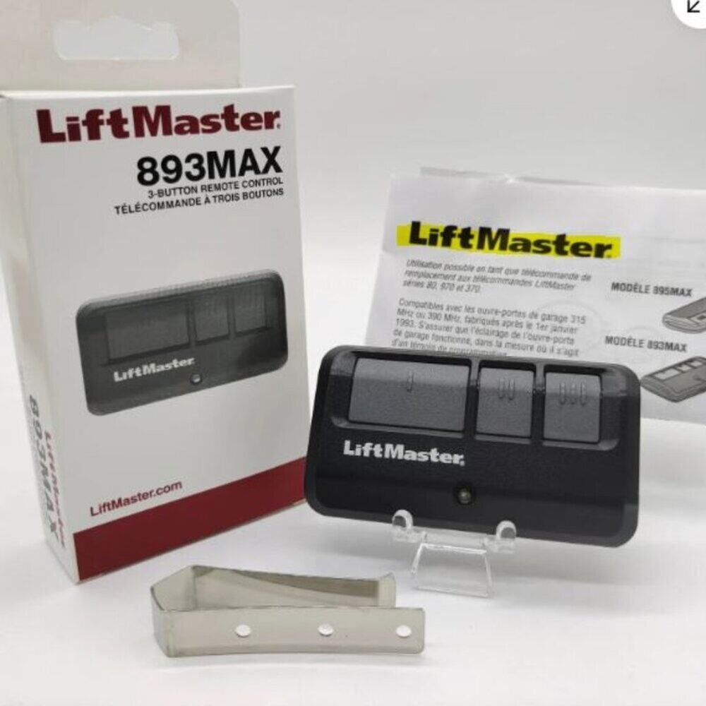 LiftMaster 893MAX 3-Button Garage Door Opener Remote Control, NEW‎ in box